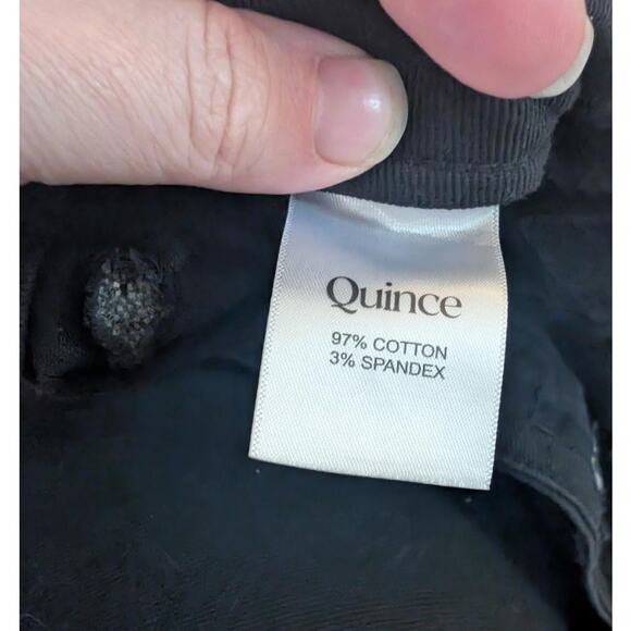 Quince Bella Stretch Wide Leg Jeans in Size 32 Black Y2K Denim Stovepipe Casual - Picture 6 of 6